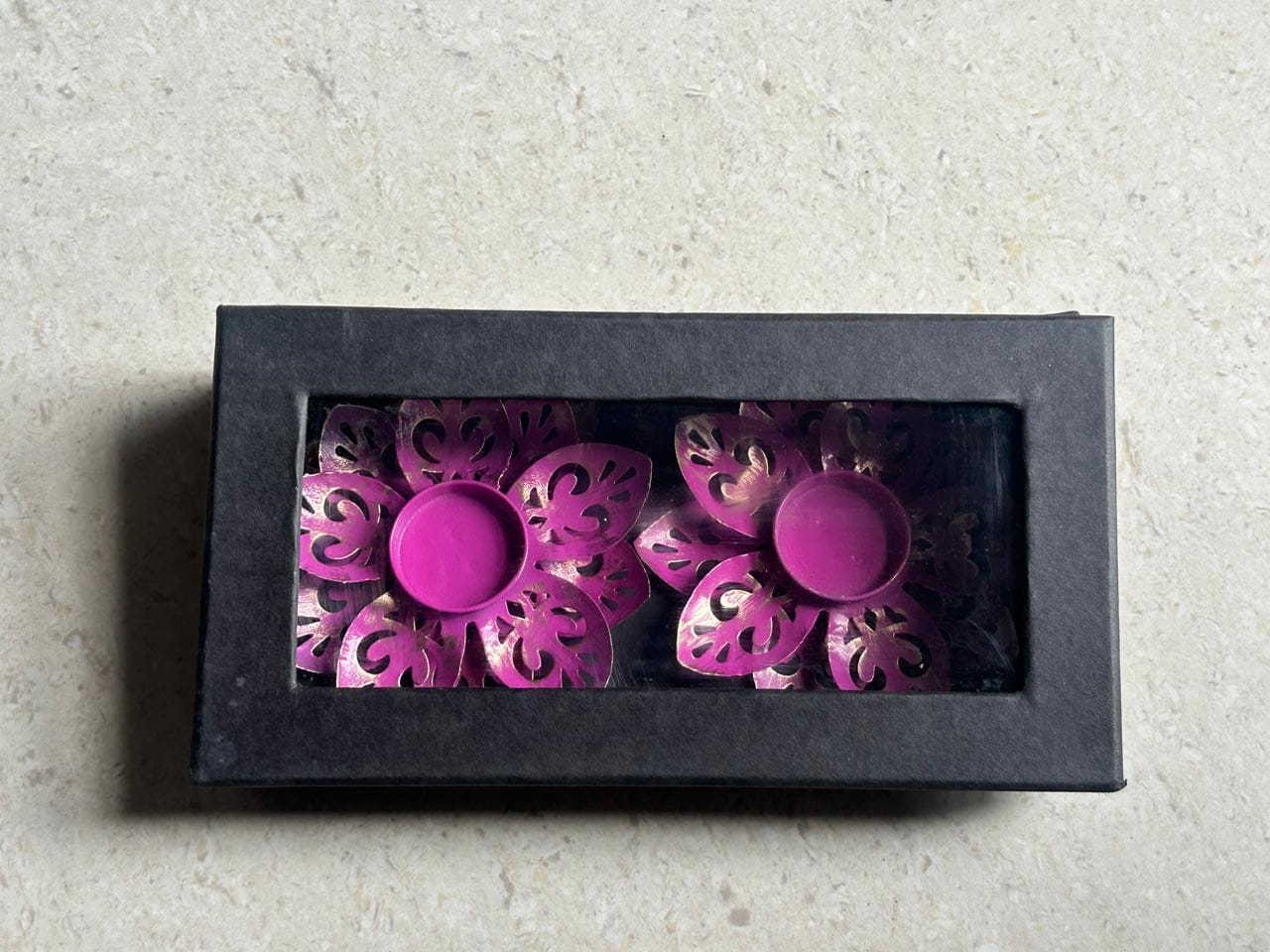 Lotus Colourfull Diya  - T-Light Candle Holder