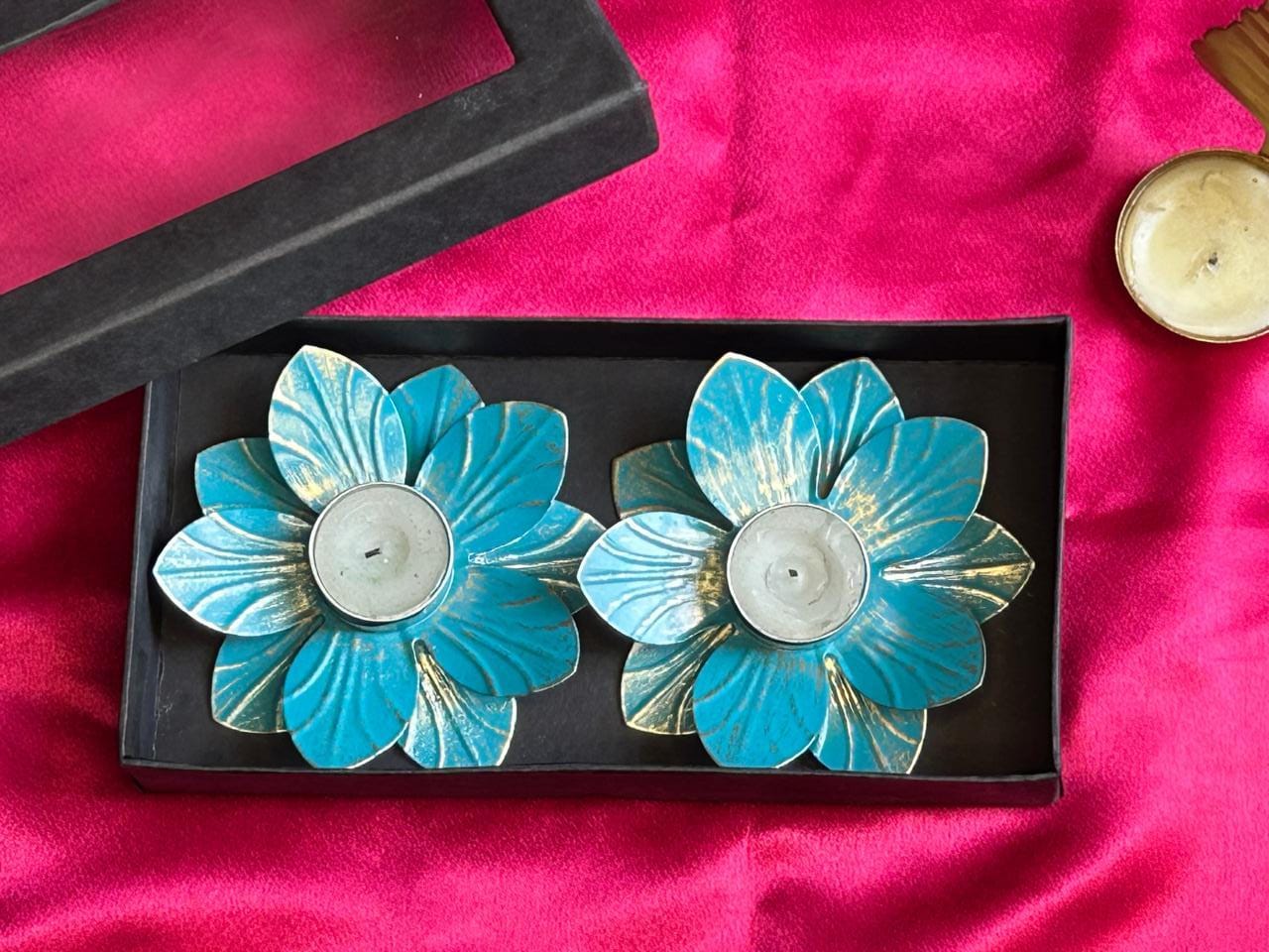 Lotus Colourfull Diya  - T-Light Candle Holder