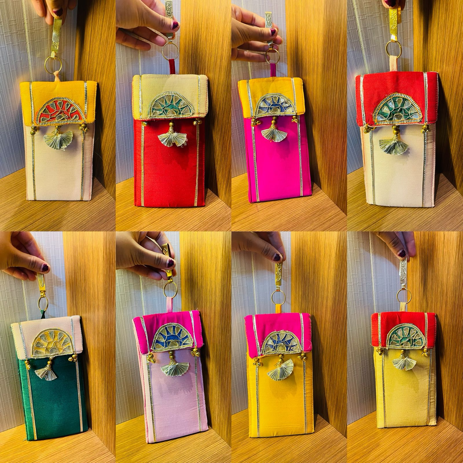 Mobile Clutch (Satka Style) - Clutch, Potli Bag