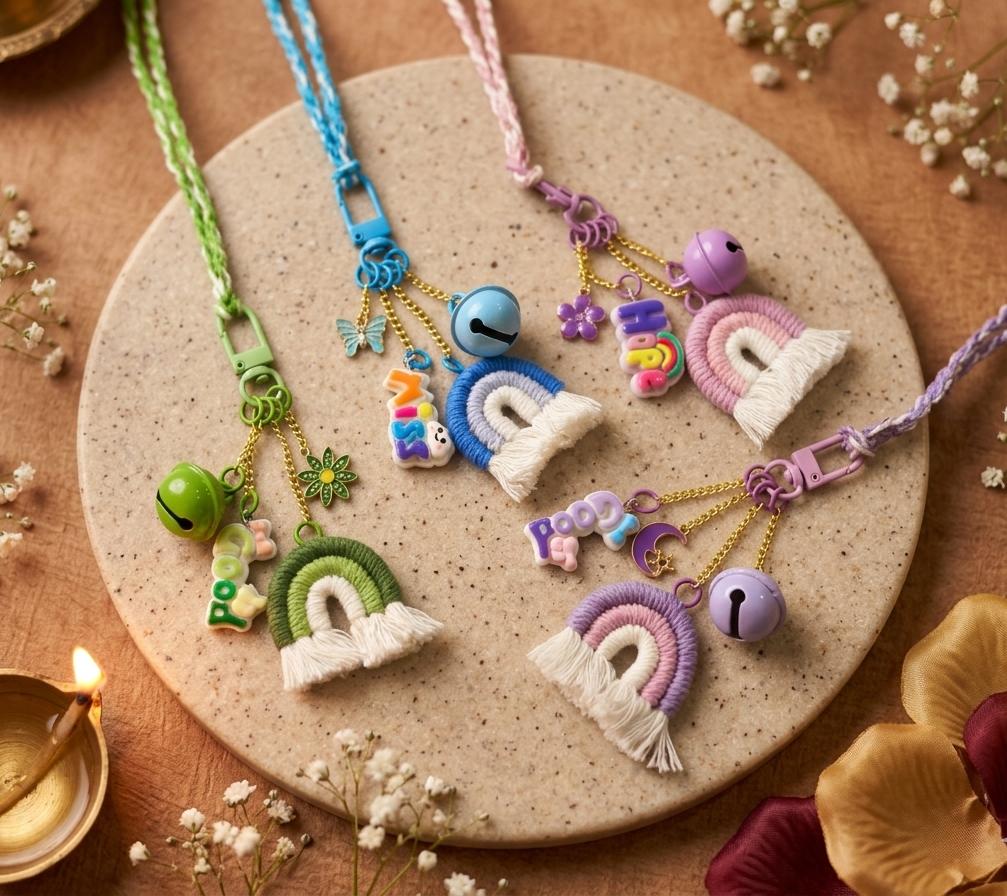 Lumba Keychain Tags for Girls  - Kids Rakhi 