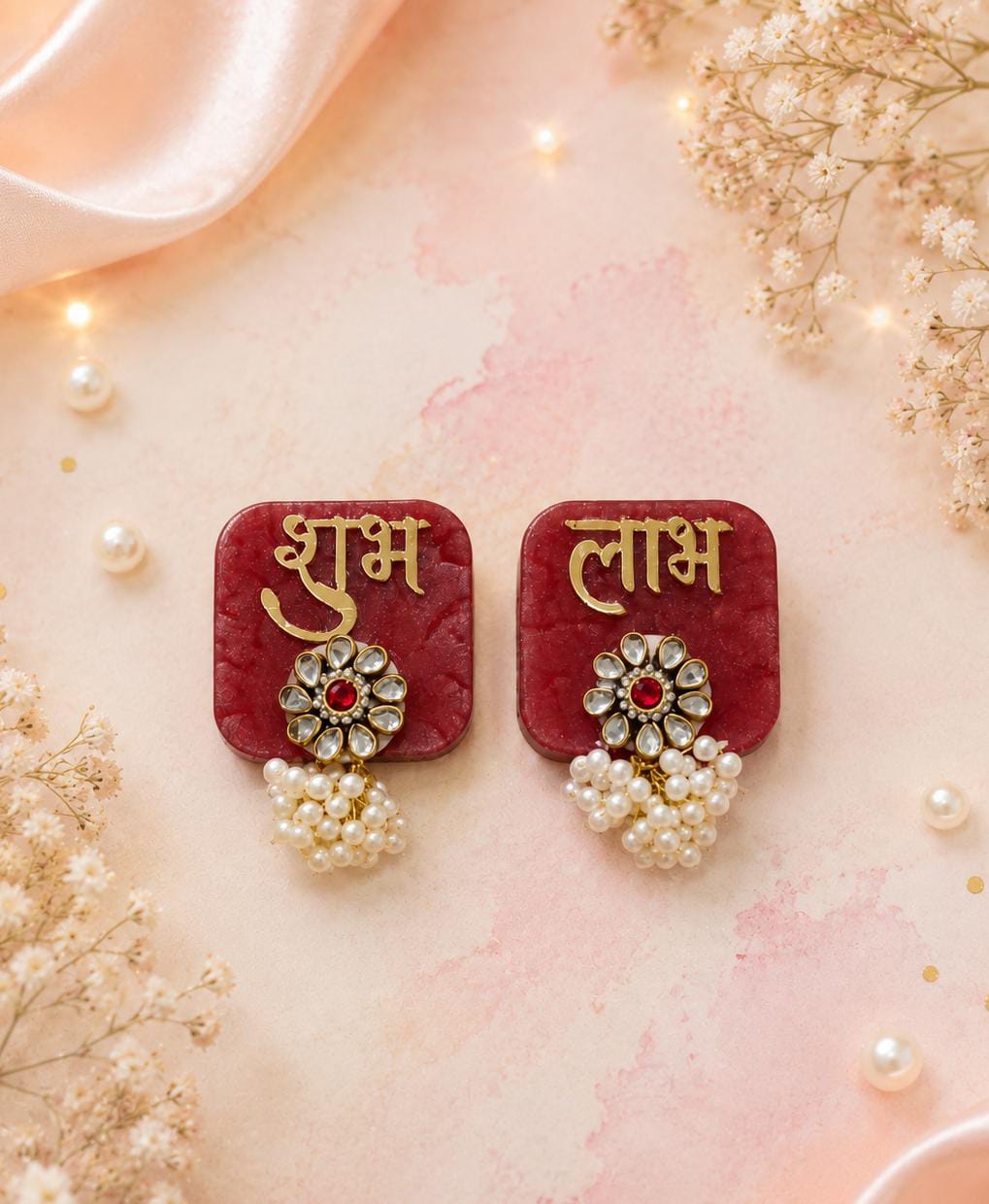 Luxury Shubh Labh Hanging  - Resin Shubh Labh